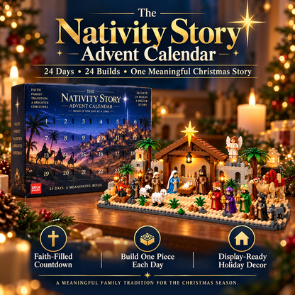Toaimer® Nativity Advent Calendar – 24-Day Buildable Christmas Nativity Set
