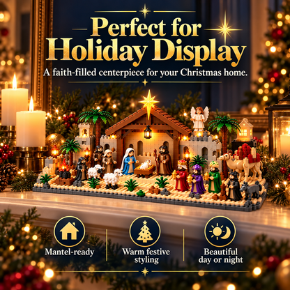 Toaimer® Nativity Advent Calendar – 24-Day Buildable Christmas Nativity Set