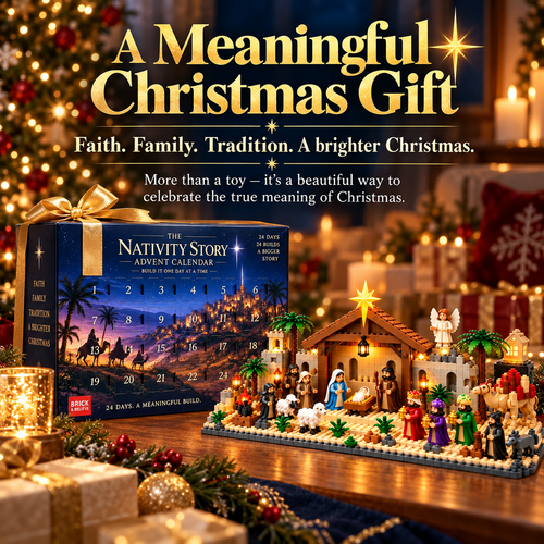 Toaimer® Nativity Advent Calendar – 24-Day Buildable Christmas Nativity Set