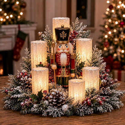 Toaimer® Christmas Lighted Centerpiece with Flameless Candle Glow