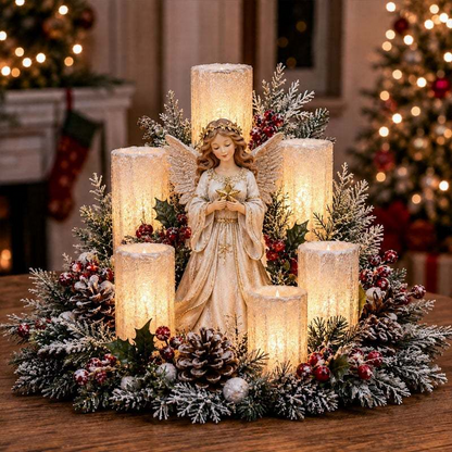 Toaimer® Christmas Lighted Centerpiece with Flameless Candle Glow