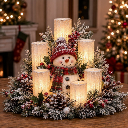 Toaimer® Christmas Lighted Centerpiece with Flameless Candle Glow