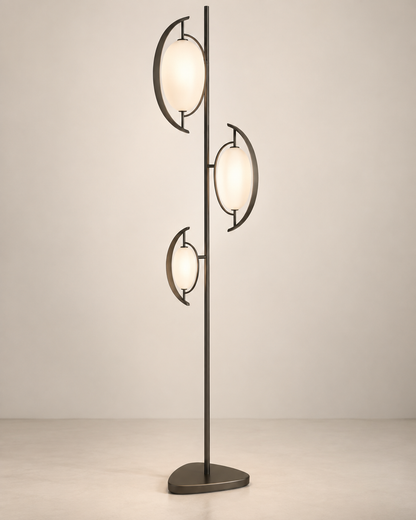 rayttrig Orbital Crescent — Three-Light Floor Lamp