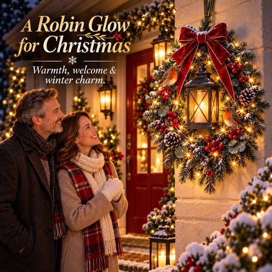 ✨Last Day 49% OFF✨A Robin REBYIPO® – Lighted Robin Christmas Wreath